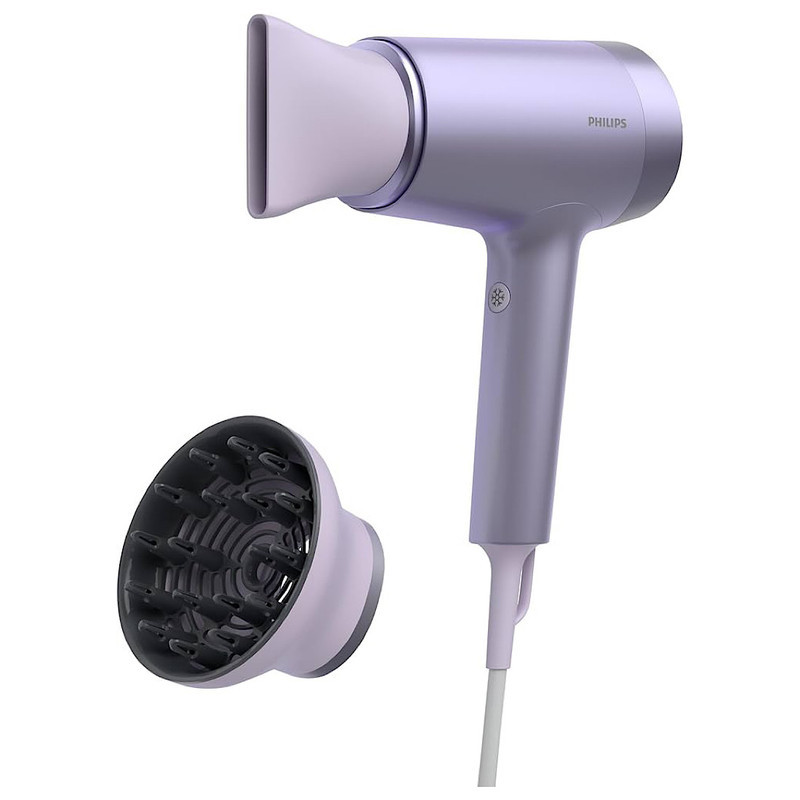 سشوار حرفه‌ای 1800 وات فیلیپس مدل BHD720، موتور DC، وزن 950 گرم، دارای سری دیسپانسر، متمرکز‌کننده باریک با ویژگی فرکنندگی، صاف‌کنندگی، حجم‌دهندگی، با قابلیت فناوری تولید یون