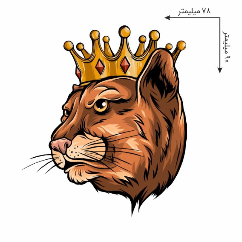 برچسب بدنه موتورسیکلت مدل کینگ گربه
