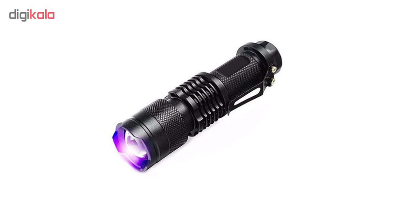پک چراغ قوه UV فلیکسبل مدل UV blacklight 1 LED به همراه شارژر و باتری قابل شارژ
