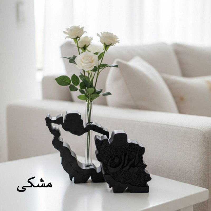 گلدان دکوری مدل نقشه ایران باستانی طرح گلجای کد 01 مجموعه 2 عددی