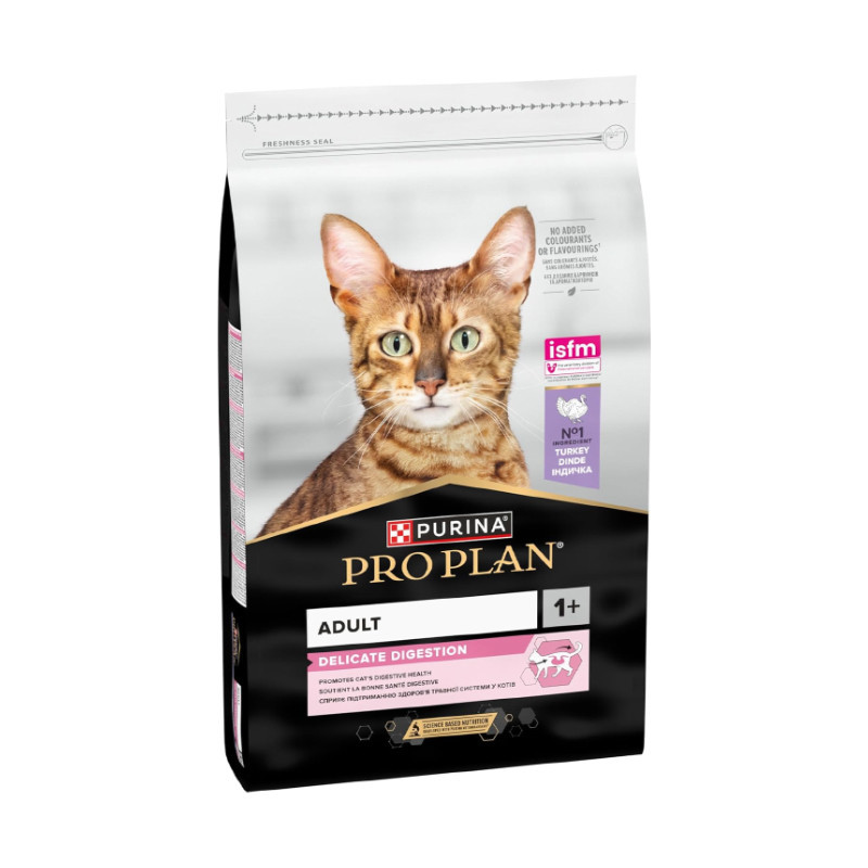 غذای خشک درمانی گربه بالغ پروپلن مدل دلیکیت با طعم بوقلمون ProPlan Delicate Digestion وزن 1.5 کیلوگرم