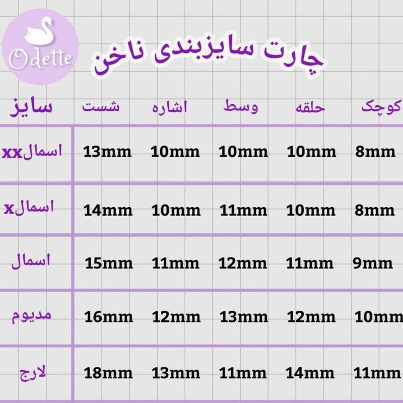 ناخن مصنوعی دست اودت مدل 02 بسته 10 عددی