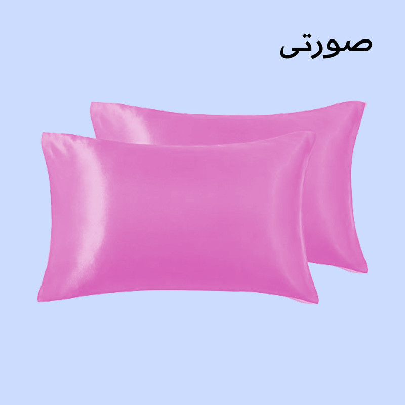 رو بالشی صمیم مدل ساتن ابریشمی بسته 2 عددی