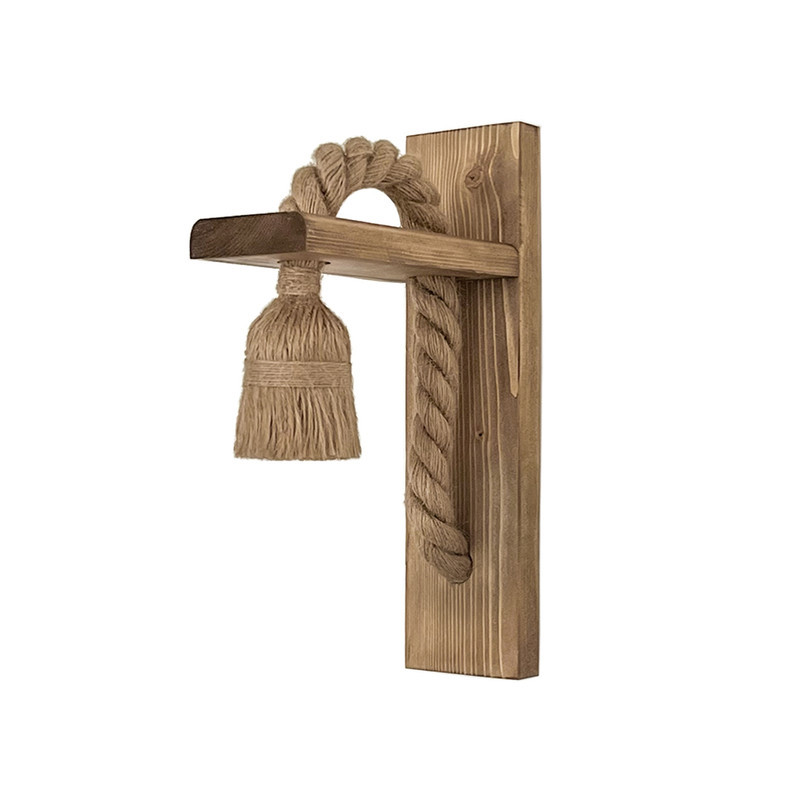چراغ دیواری مدل چوبی کنفی کد ED004WL مجموعه 8 عددی