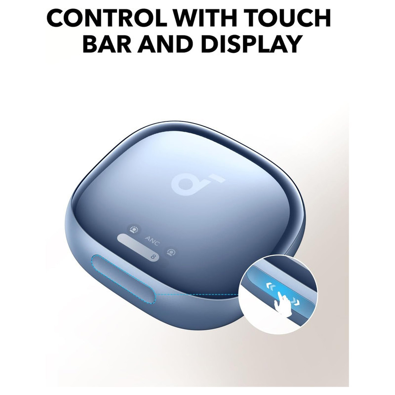 هدفون بلوتوثی انکر مدل Liberty 4 Pro دارای نویز کنسلینگ فعال (ANC)، درگاه شارژ USB Type-C، با قابلیت اتصال به چند دستگاه، پشتیبانی از فرمان لمسی، نمایشگر روی صفحه محفظه شارژ، نشانگر LED، مقاومت در برابر رطوبت و عرق