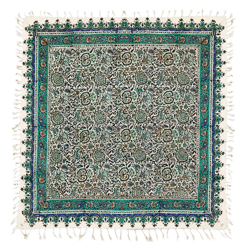 رومیزی قلمکار مدل گل اناری