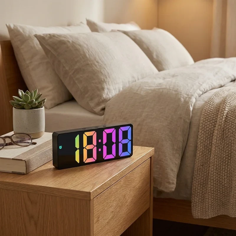ساعت رومیزی دیجیتال مدل صفحه رنگی کد GH0725D