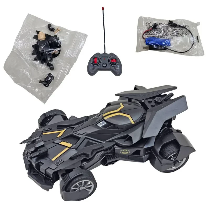 ماشین بازی کنترلی ناب سل مدل بتمن شارژی دودزا چراغدار همراه با فیگور بتمن BATMAN REMOTE CONTROL SPRAY CAR
