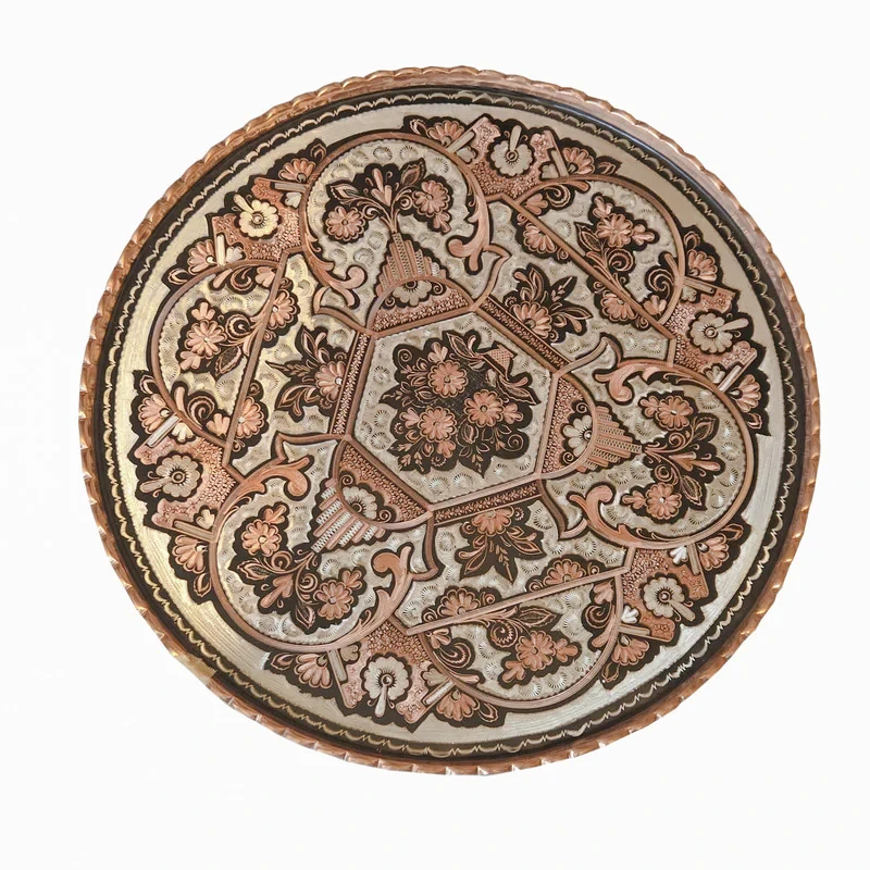 سینی میناکاری مدل لب کنگره ای کد 0197