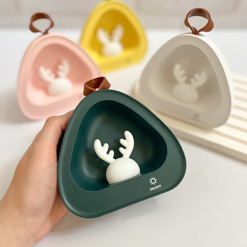 چراغ خواب مدل شارژی طرح مثلثی گوزن کد 3422