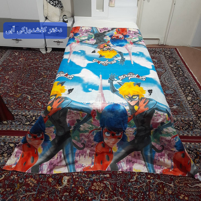 روکش لحاف مدل niki11 کفشدوزکی یک نفره سایز 220×160 سانتی متر
