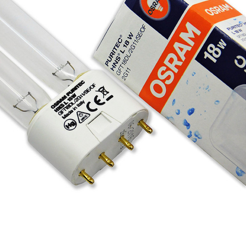 لامپ یووی سی 18 وات اسرام مدل PURITEC-HNS-L18W-UVC پایه 2G11