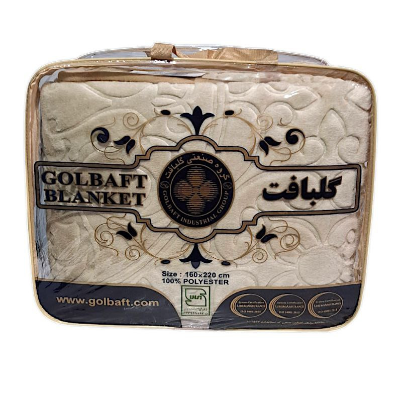 پتو 1 نفر گلبافت مدل گل برجسته سایز 220x160 سانتی‌متر