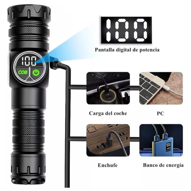 چراغ قوه دستی مدل ES-LIGHT با نور مهتابی