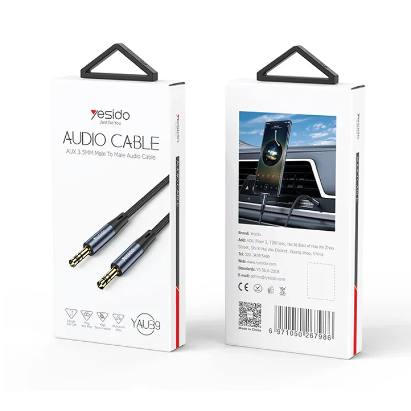 کابل AUX یسیدو مدل AUX CABLE YAU39  طول یک متر