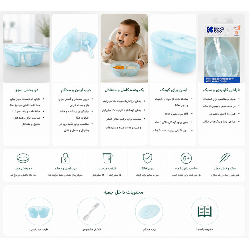 ظرف غذای کودک کیکابو مدل Kb040143