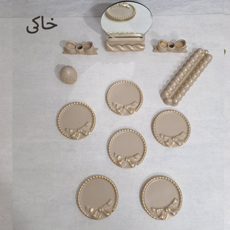 مجموعه ظروف هفت سین 12 پارچه مدل پاپیونی مدرن مینیمال فانتزی کد 01
