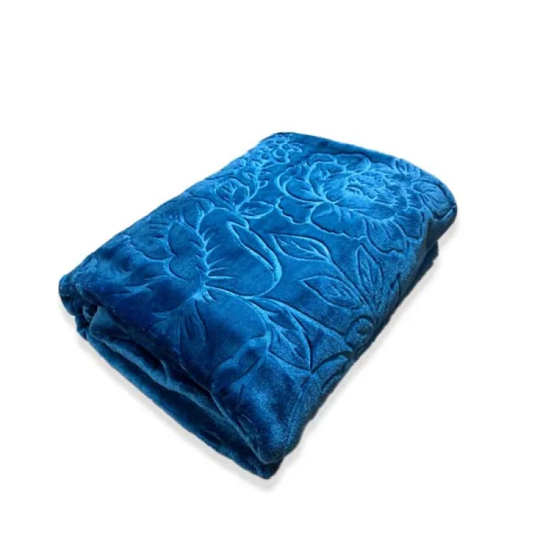 پتو 1 نفر نساجی لاله مهرگان مدل  الوان طرح گُل سایز 210x160x2 سانتی‌متر