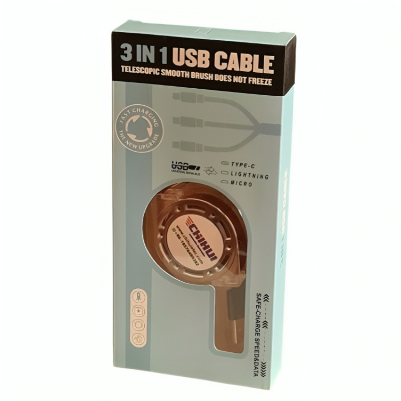 کابل تبدیل USB به microUSBUSB-Cلایتنینگ مدل WWQ-60 طول 1 متر
