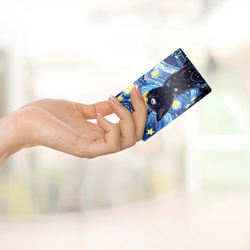 استيکر کارت کارنيکا طرح شب پرستاره فانتزی ون‌گوگ Fantasy Starry Night Van Gogh کد 47123 مجموعه 6 عددی