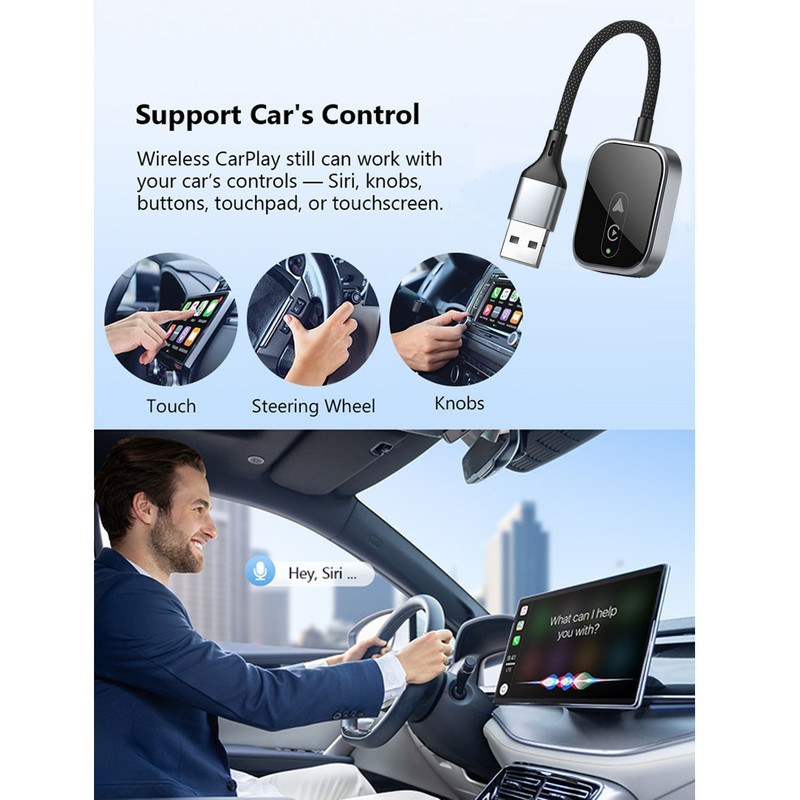 کارپلی و اندروید اتو مدل CarplayAndroid Auto به همراه مبدل USB به Type-C