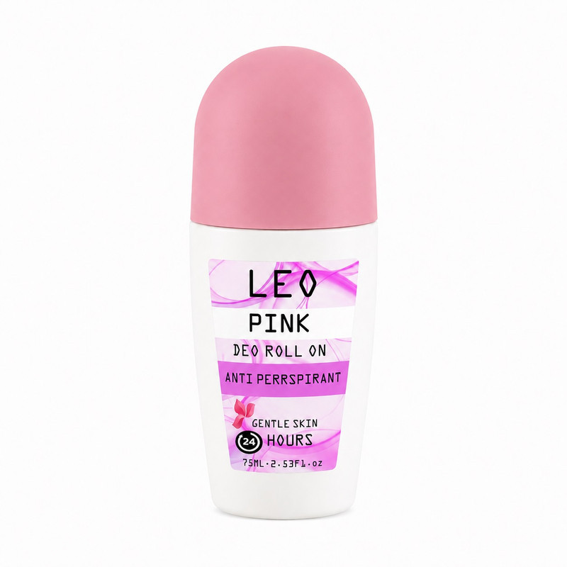 رول ضد تعریق زنانه  لئو مدل PINK با رایحه گرم و شیرین حجم 75 میلی‌لیتر