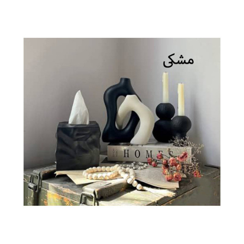 شمعدان مدل توپی مناسب برای شمع مخروطی مجموعه ۲ عددی