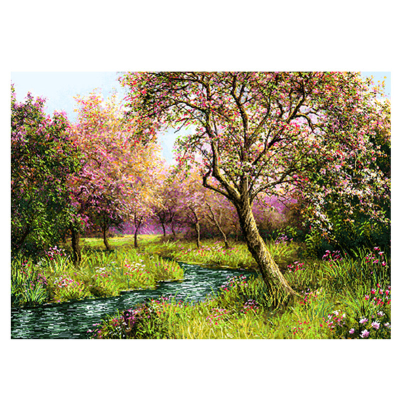 نخ و نقشه تابلوفرش طرح منظره کد 23137