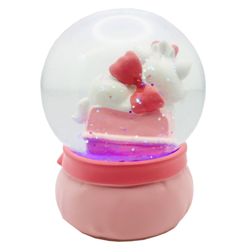 گوی چراغ‌دار مدل BEAUTY MARIE طرح گربه اشرافی کد D7134