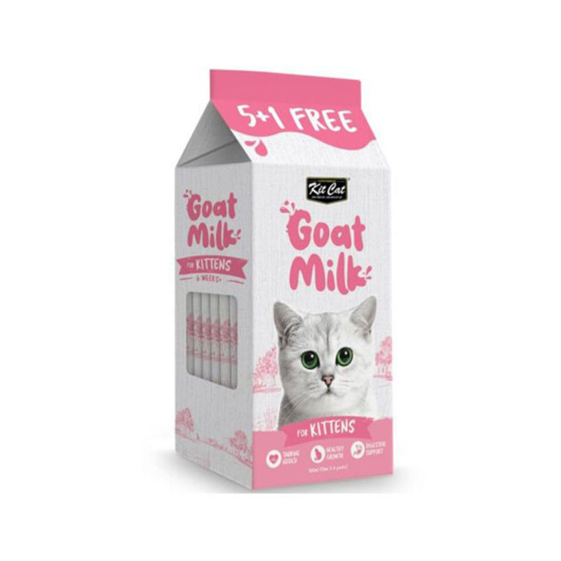 شیر بچه گربه کیت کت مدل Kitten Goat Milk طعم شیر بز بسته 6 عددی