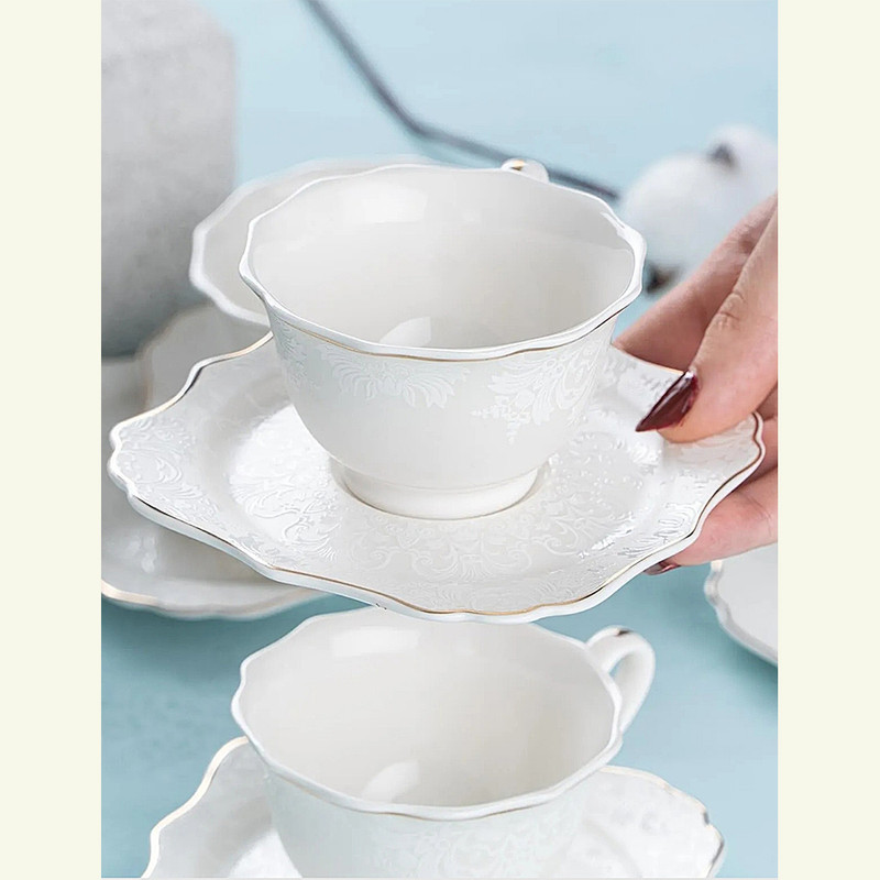 سرویس چای خوری 12 پارچه 6 نفره آجار مدل کلاسیک