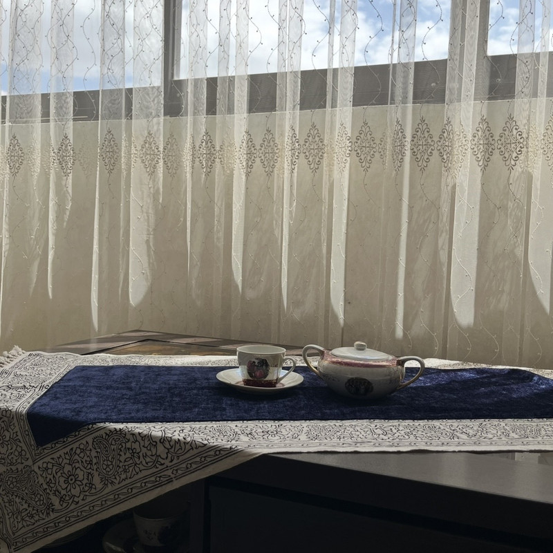 رانر مدل مخمل و قلمکار سرو  سایز 100x50 سانتی‌متر