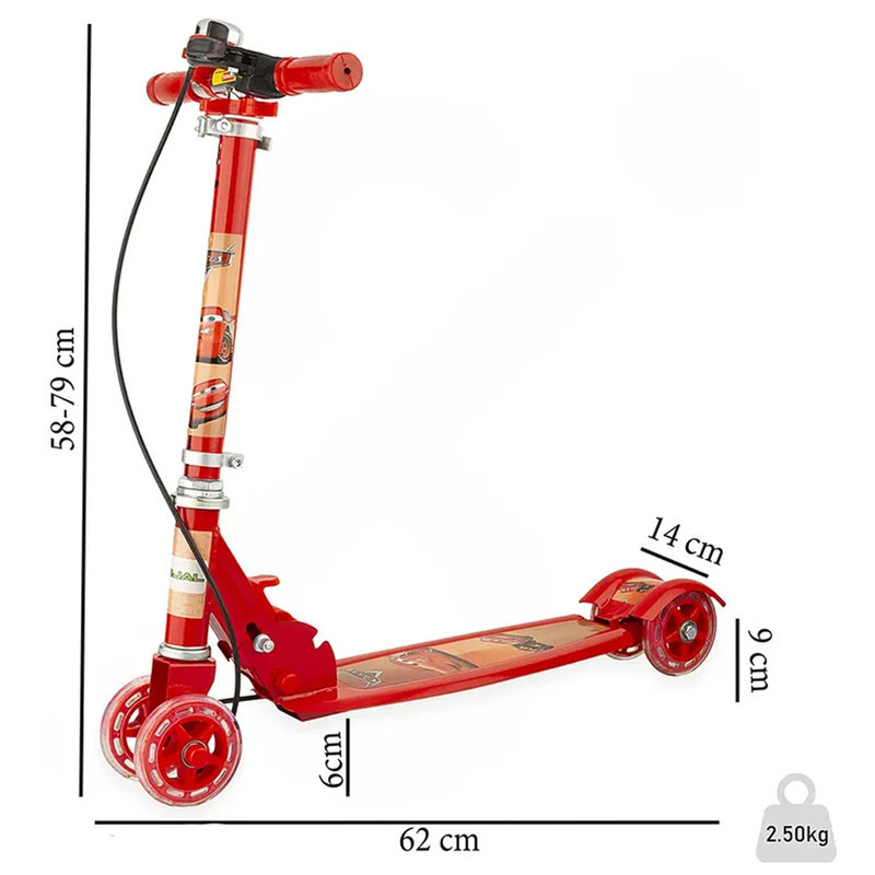 اسکوتر کودک رجال مدل چهار چرخ کد 90-Folding به همراه زنگ هشدار ظرفیت وزنی 70 کیلوگرم