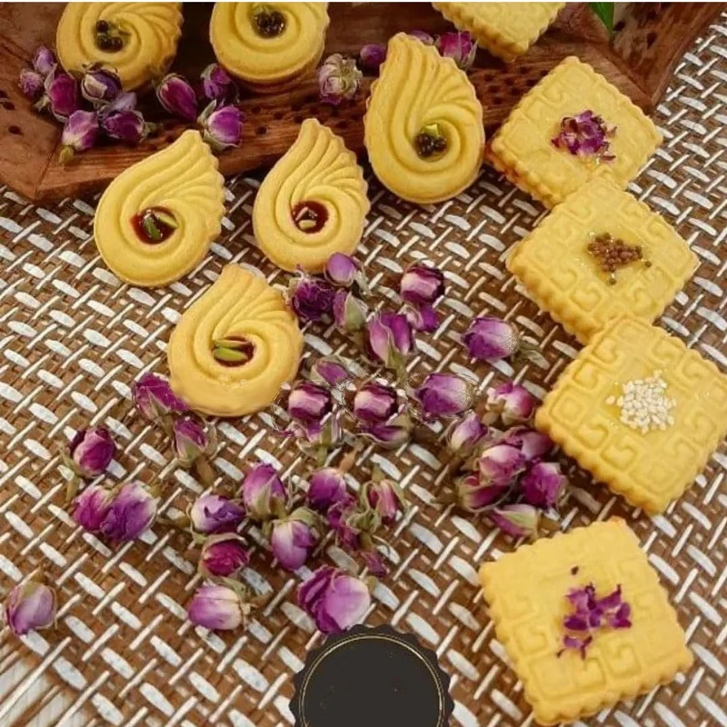 کاتر شیرینی پزی به گز مدل پر طاووس مجموعه 2 عددی