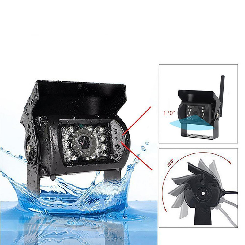 مانیتور و دوربین دنده عقب خودرو مدل K0082A2-DC12-24V