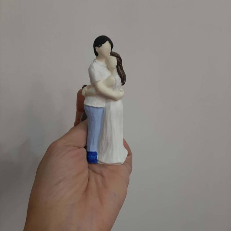 مجسمه سنگی مدل عاشقانه زوج