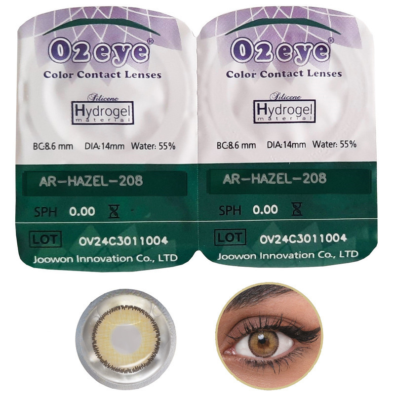 لنز چشم 02آی مدل Hydrogel شماره 208 رنگ عسلی