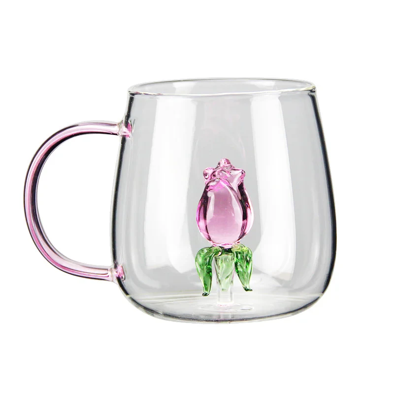 لیوان مدل داخل گلدار بروسیلیکات کد 1369n 2666 بسته شش عددی