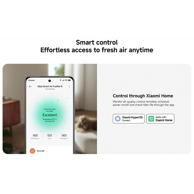دستگاه تصفیه کننده هوا میجیا مدل Smart Air Purifier 6