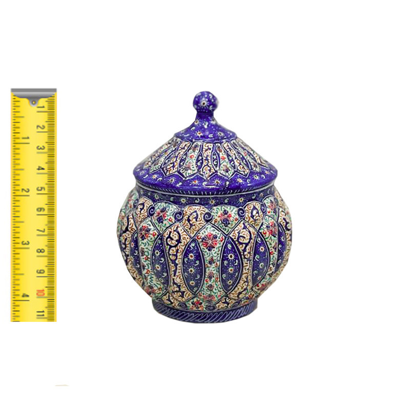 قندان میناکاری اسماعیلی مدل درب دار خانه بندی کد 841159-4