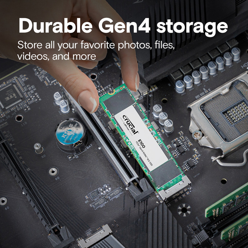 اس اس دی اینترنال PCIe Gen4 x4 کروشیال مدل E100 ظرفیت 1 ترابایت
