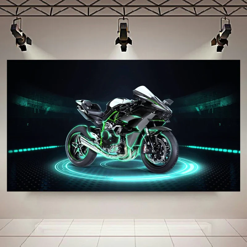 تابلو شاسی طرح موتور مدل Kawasaki H2R کد AR6450