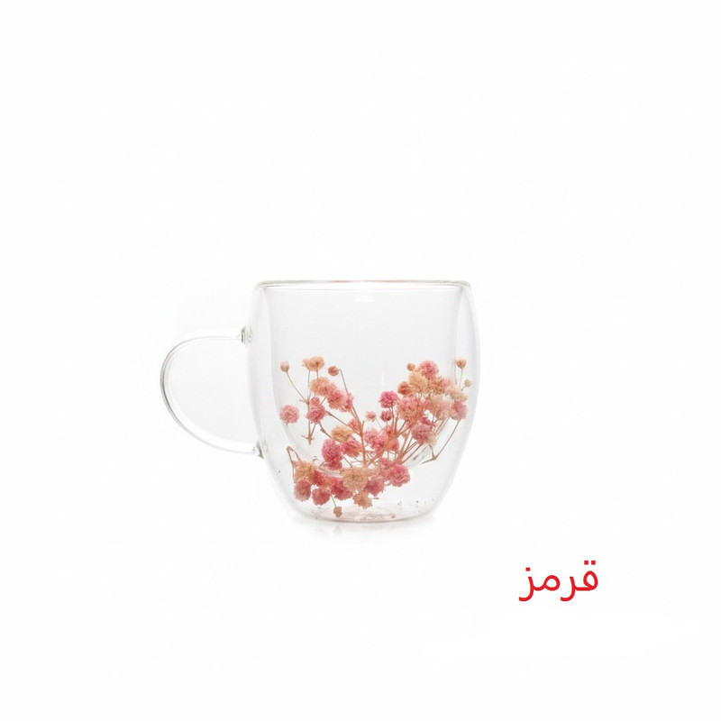 فنجان مدل دوجداره گلدار کد 01