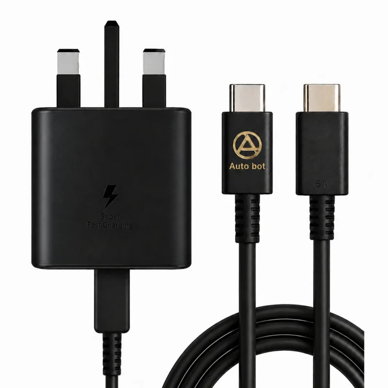 شارژر دیواری ۲۵ وات اتوبات مدل SuperFast-25w به همراه کابل USB-C
