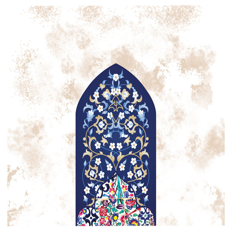 پرده مدل هازان چاپی طرح سنتی کد 3246 سایز 140x280 سانتیمتر