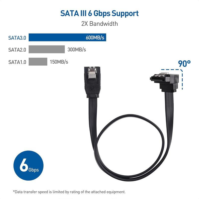 کابل دیتا Sata 3 ام اس آی مدل K51 طول 0.5 متر بسته 2 عددی