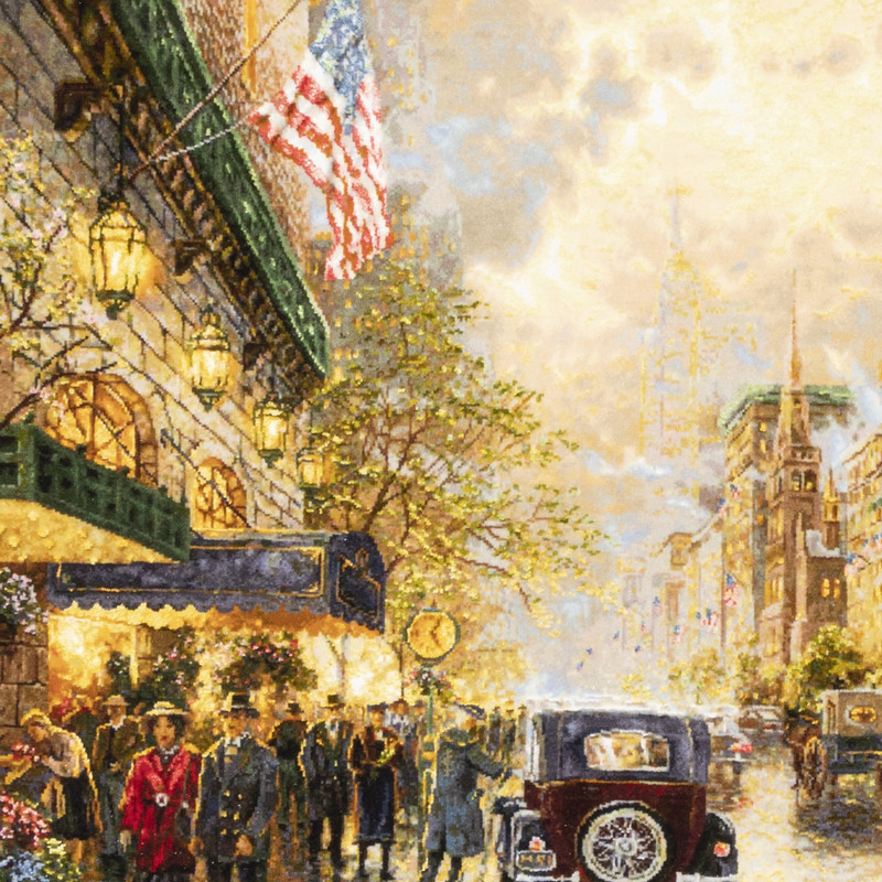 تابلو فرش دستباف سی پرشیا مدل منظره نیویورک بارانی کد 903637