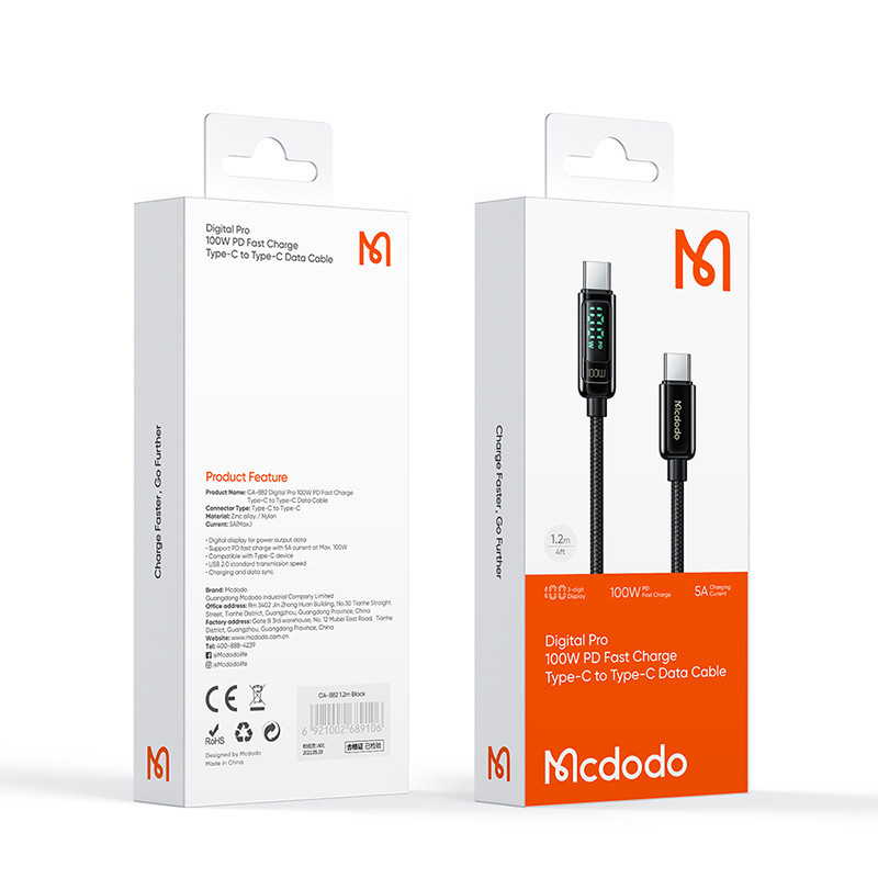 کابل USB-C مک دودو مدل CA-8820 طول 1.2 متر