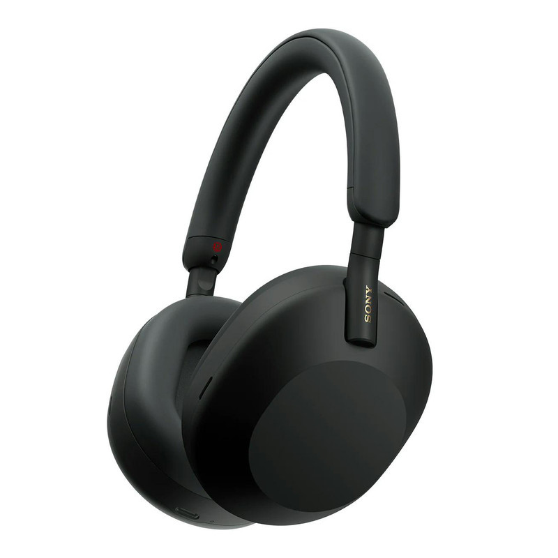 هدفون بی‌سیم سونی مدل WH-1000XM5 با نویز کنسلینگ فعال (ANC)، درگاه شارژ USB Type-C، دارای 4 میکروفون با فناوری Beamforming، پشتیبانی از دستیار صوتی، قابلیت اتصال همزمان به دو دستگاه