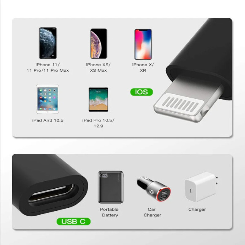 مبدل USB-C به لایتینگ مدل BZA005